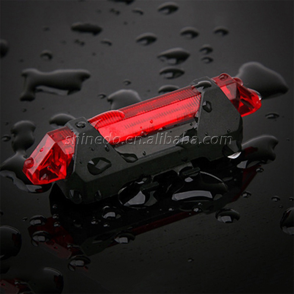 USB Style Rechargeable Bike Bicycle light LED Tail Light Rear Tail Safety Portable Light