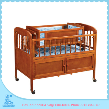 628BC Customized Solid Pine Baby Bed Softtextile Baby Bed Picture