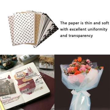 A5 Wrapping Papers Retro Multicolor Print Tissue Paper Bookmark Gift Wrapping Papers Floral Gift Packaging Material