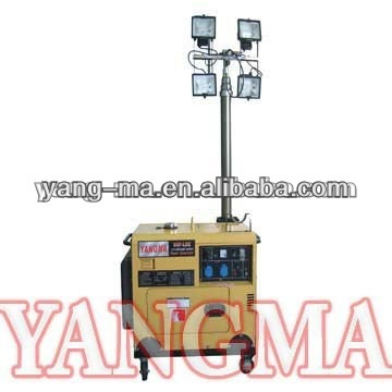 10kw Air cooled engine power mobile trailer genrator light tower