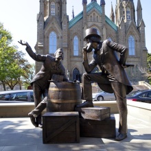 Park street landscape bronze figure man statue public statue