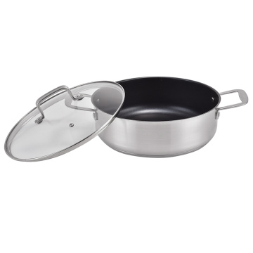 Stainless steel dutch oven for cooking and serving