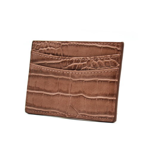 Genuine Crocodile Leather Business Id Card Holder