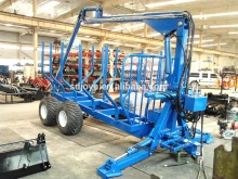 atv log loader with trailer, log grabber trailer, forest log trailer with crane for tractor