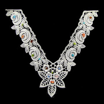 Venice Collar, Made of Polyester, Decorated with Color Bead, Fashionable Design