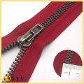 Pulter superiore e inferiore Old Silver Metal Zipper