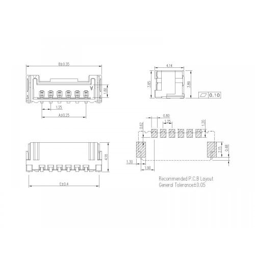 1.25mm Pitch 90 ° Gofer AW1259RM-XP SMT TİPİ