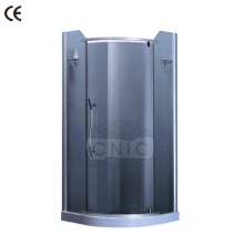 Easy install curved glass sector shower enclosure