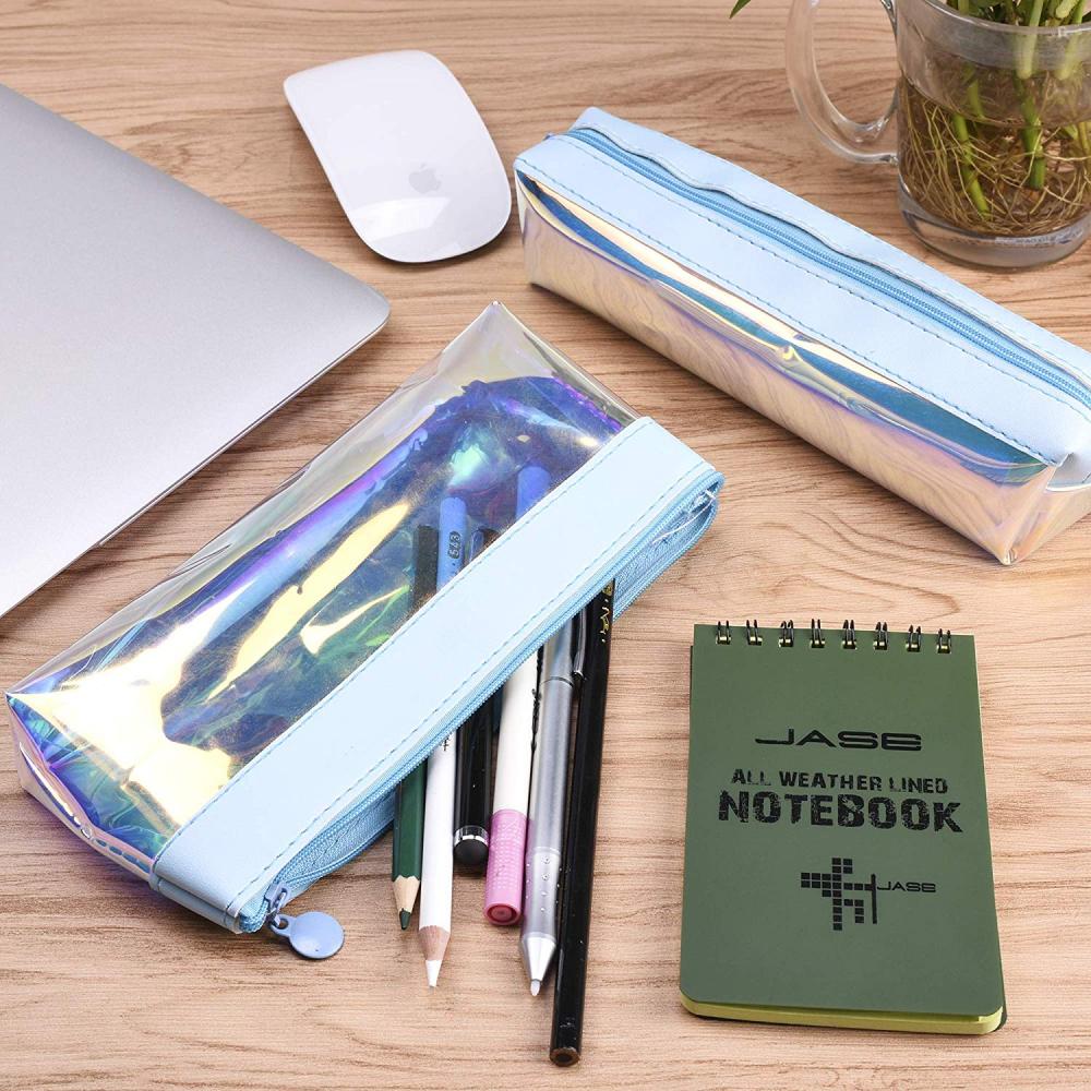 Blue Transparent Laser Pencil Case 3 Blue Transparent Laser Pencil Case 3