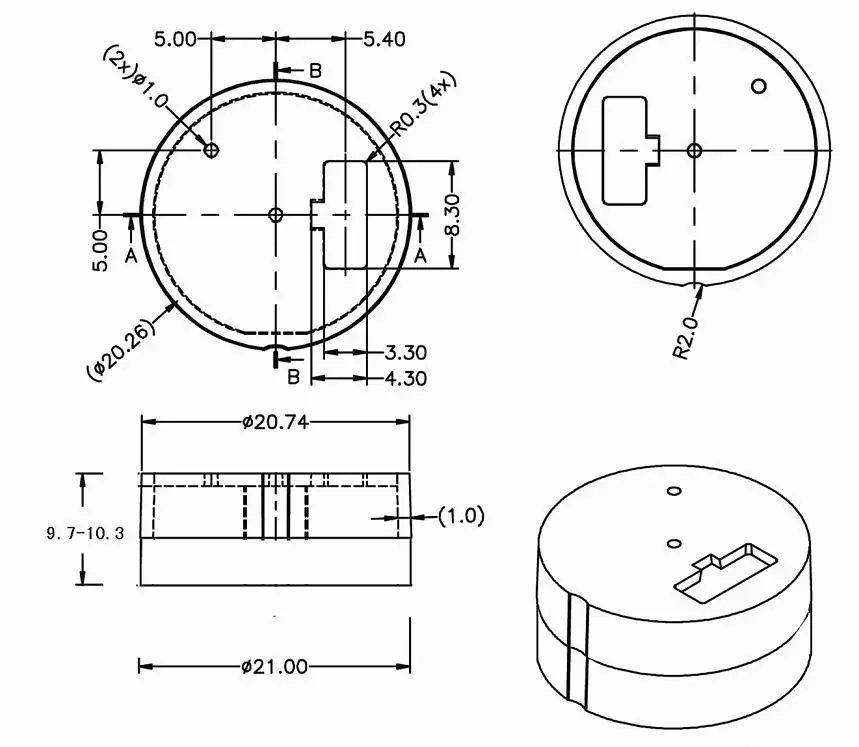 4-20mA 0.5-4.5V I2c Al2O3 Ceramic Capacitive Pressure Transducer 0 to 100 Bar