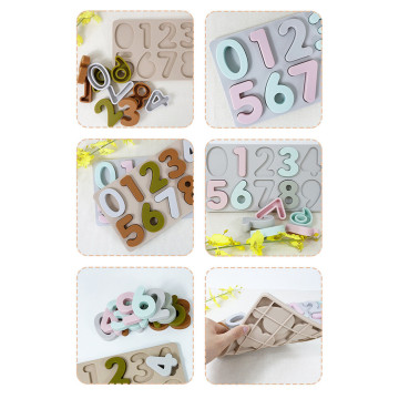 Silicone Colorful Number Shape Math Blocs