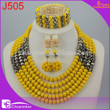 Latest Design Wholesale Beautifull African Beaded Jewelry Set