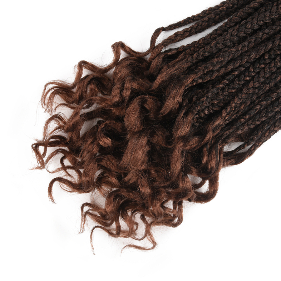 Good Quality Heat Resistant 3D Cubic Twist Extension Box Braids Curly Hair