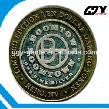 silver game token coin game currency metal game coins