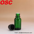 Bottiglia di olio essenziale di vetro verde con chiusura tappo chiusura lampo