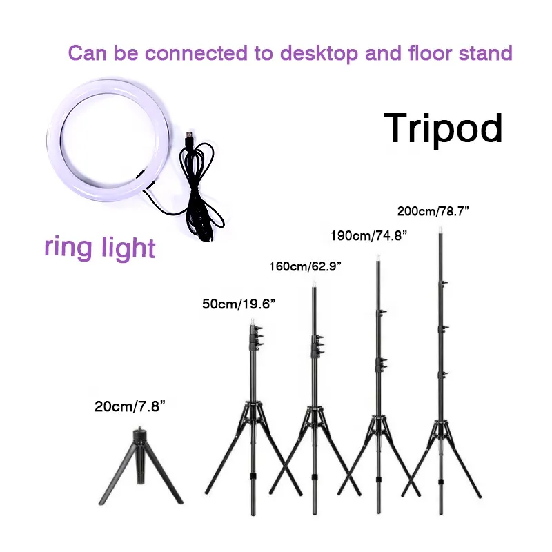 Wholesale 10 /13inch RGB Selfie Live Stream Makeup Youtube Video Ring Light