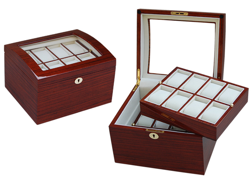 Wb P 3035rh Red Wood Two Layers Watch Box