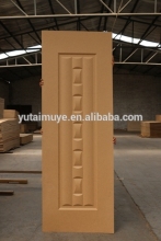 Natural wood veneer MDF door skin on the composite wood door
