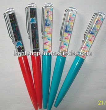 new design! competitive price plastic floating pen or liquid penP80063