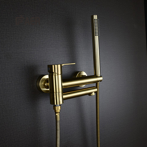 Tap&Shower Brushed Gold Wall Mounted Shower Faucet Manufactory