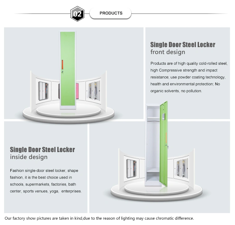 Customized 1 Door Steel Locker Cabinet Single Door Clothing Locker