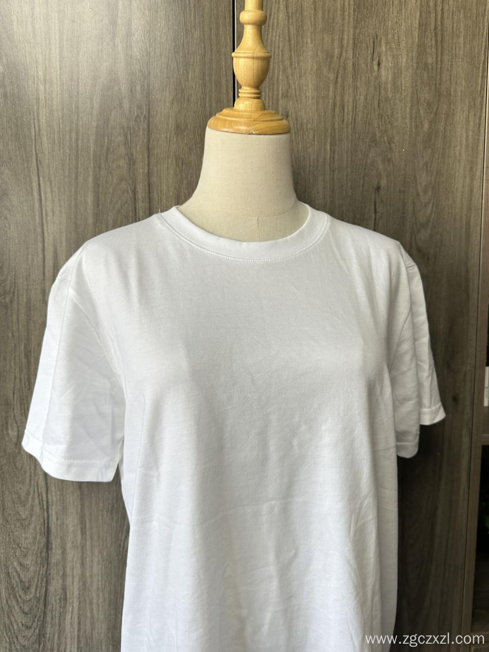 Pure cotton men's solid color round neck t-shirt