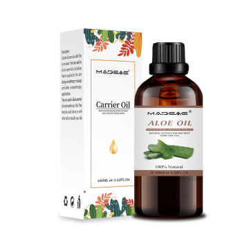 Etiqueta personalizada Natural blanqueador de la piel Carrier el aceite de aloe de aloe