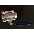 Sanitary Three Piece dengan Threaded Ball Valve