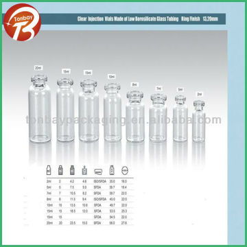 Low borosilicte USP Type I glass vial