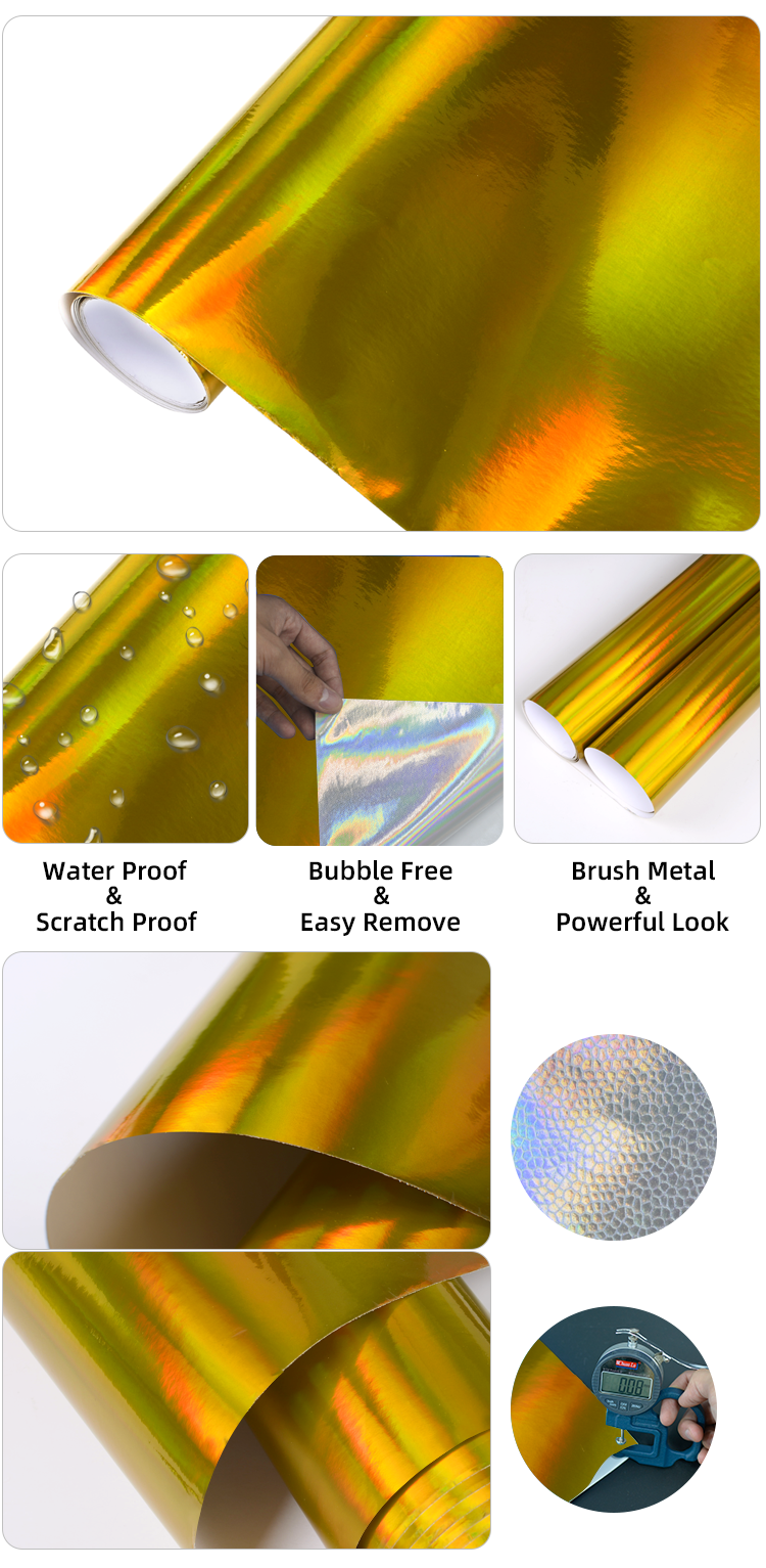 Hot Selling Laser Spiegel Chrome Wrap Auto Zwart Chroom Vinyl Car Wrap