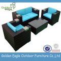 Perabot taman luar rotan set sofa moden