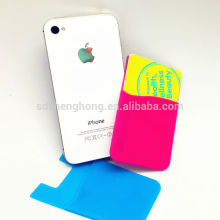 3M sticky silicone smart card wallet for mobile phone