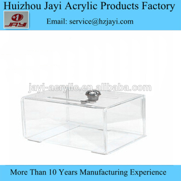 Custom clear acrylic display box with lock, acrylic lock box