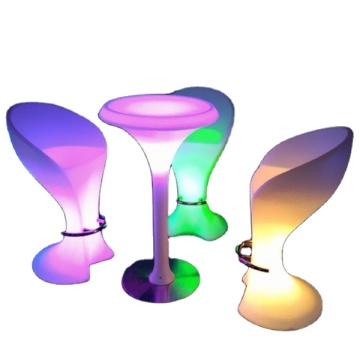 LED Bar  roundTable Shinning cocktail table disco dj battery rechargeable led cocktail table