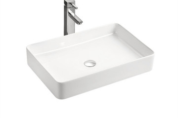 Thin edge ceramic basin sink and pitcher