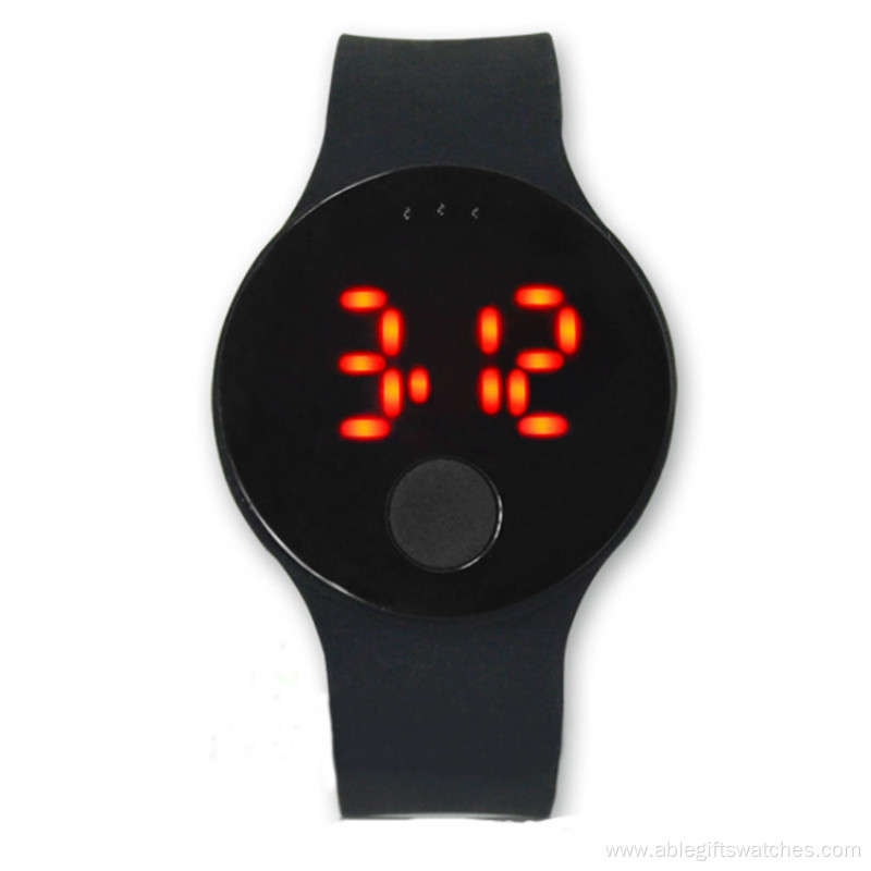 Candy color custom touch screen silicone led watch