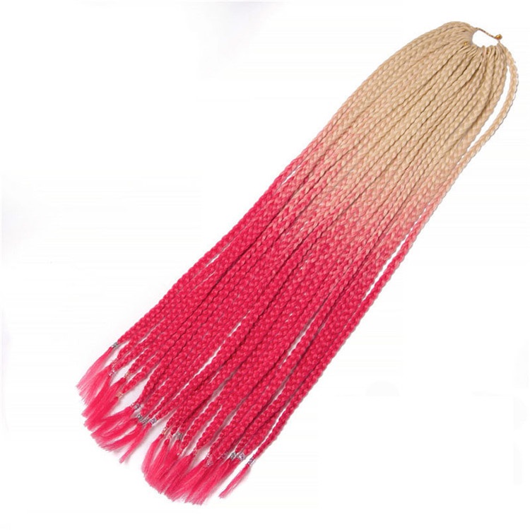 22inch Box Braids with Ends Fan Out Crochet Hair Braids Extension Synthetic Hair Darling Braids Wholesale