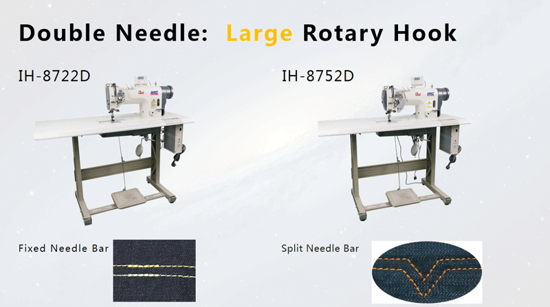 Large Hook Double Needle Sewing Machine