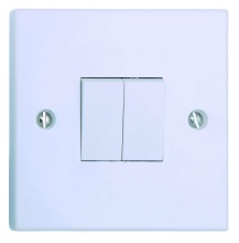 10AMP 2 Gang 1 Way Switch
