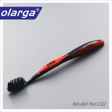 Wholesale black toothbrush with toothbrush head