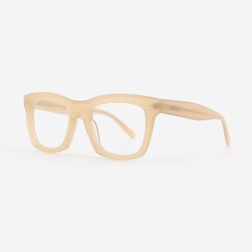 Bevelling Square Acetate Men's Optical Frames