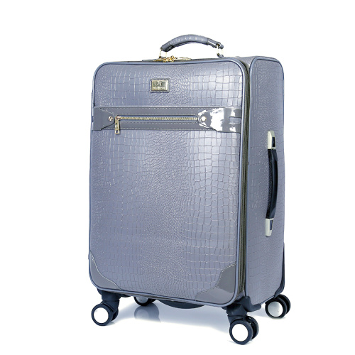 Fashion material new arrival PU travel trolley luggage