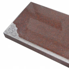 Elegant Modern Stone Purple Flower Gravestone