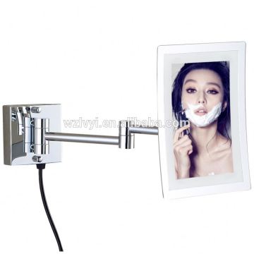 Luxury functional makeup smile face cosmetic led desk mirror