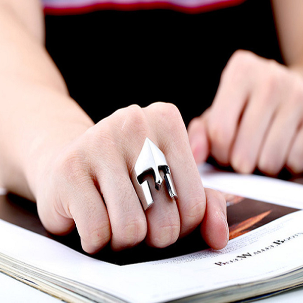 silver mask ring