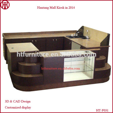 retail mall vending retail coffee kiosk with sink