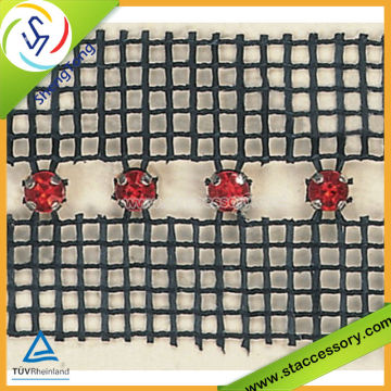 plastic rhinestone mesh trimming mesh trimming mesh trim lace