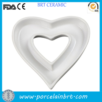Giftware Heart shape White Tray Porcelain Plate