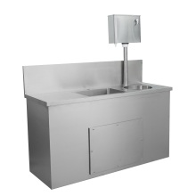 Stainless steel sluice sink with cistern