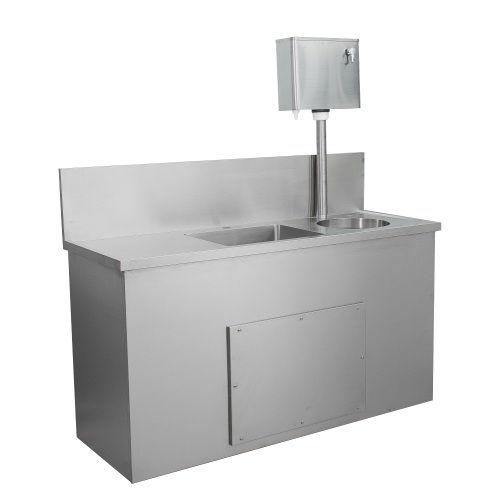 Stainless steel sluice sink with cistern